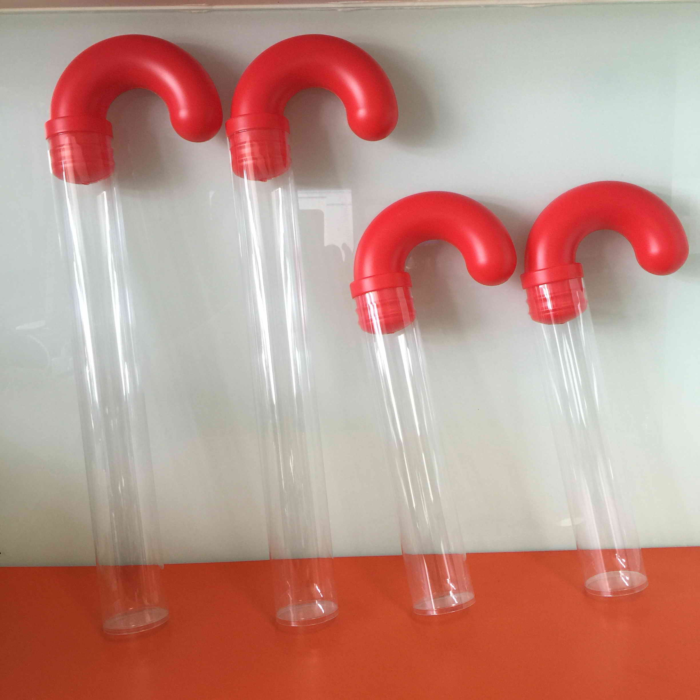 clear plastic candy cane tubes,candy cane tube,clear cane tubes
